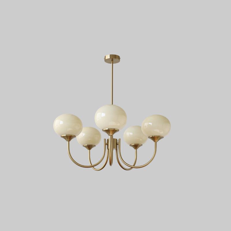 Modern Gold Chandelier Light with Pink Glass Shades – Elegant Dining Room Chandelier for Stylish Home Decor 17