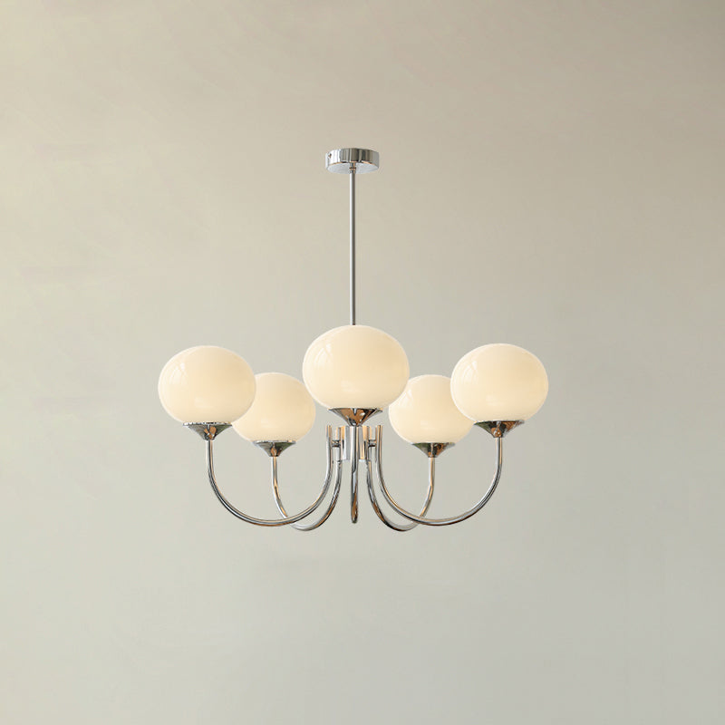 Modern Gold Chandelier Light with Pink Glass Shades – Elegant Dining Room Chandelier for Stylish Home Decor 9