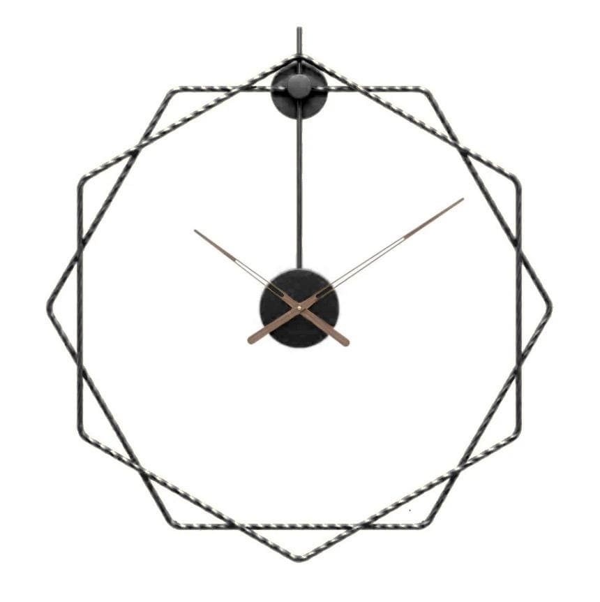 Modern Gold Hexagon Wall Clock – Minimalist Abstract Design for Wall Clock Decor 0