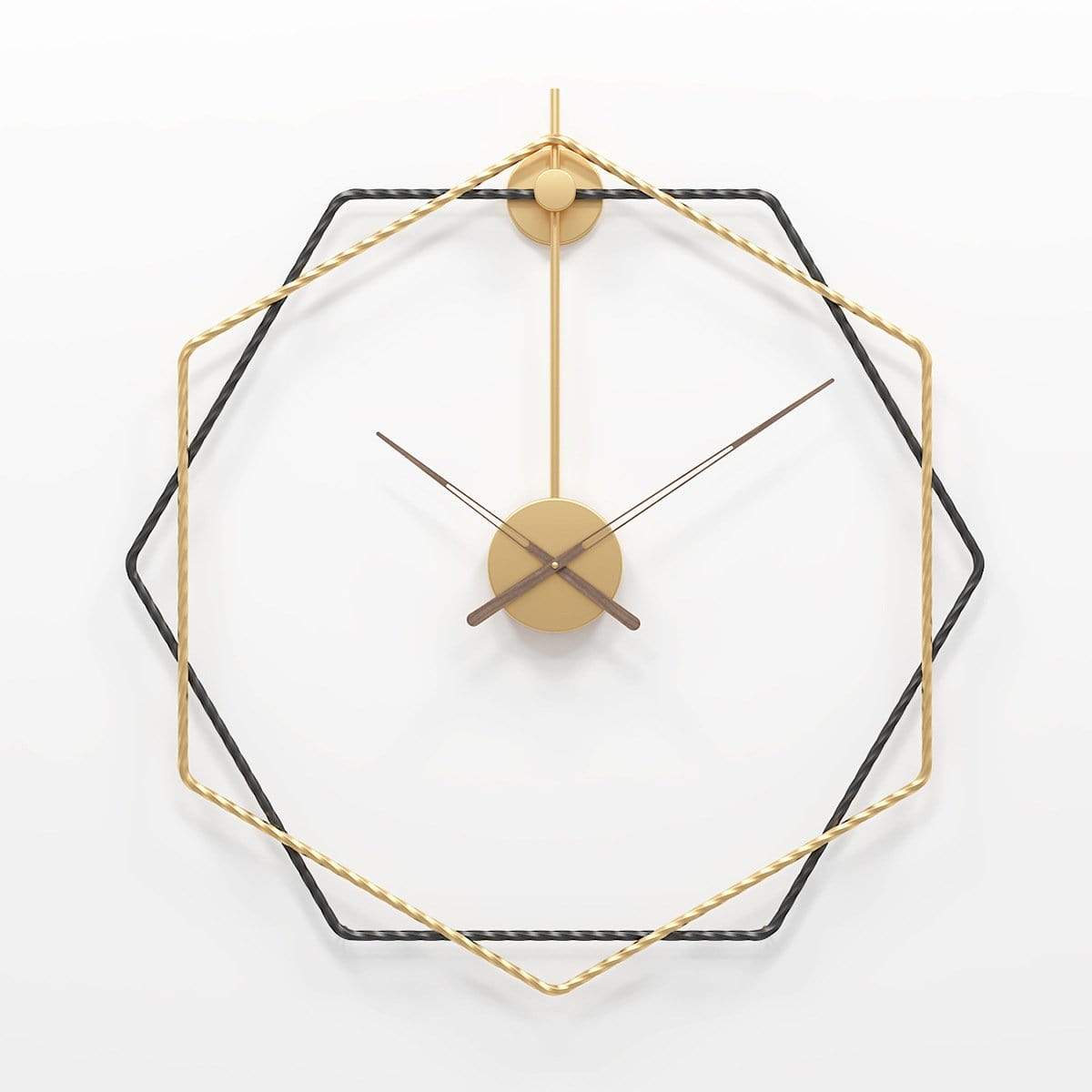 Modern Gold Hexagon Wall Clock – Minimalist Abstract Design for Wall Clock Decor 2