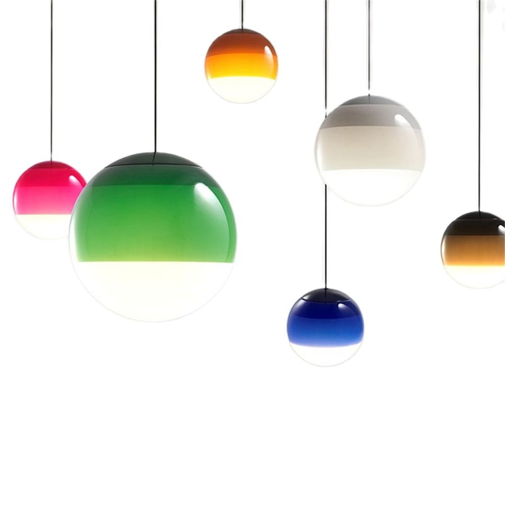 Modern Gradient Glass Pendant Light with Dual Color Temperatures – Stylish Black Kitchen Hanging Light Fixture 4
