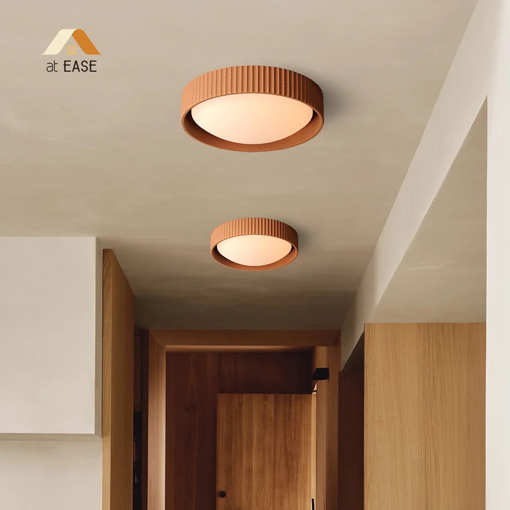 Modern Gypsum Flush Mount Ceiling Light Fixture – Energy Efficient LED Compatible, 12 Inch Diameter, White Design for Home and Office 6