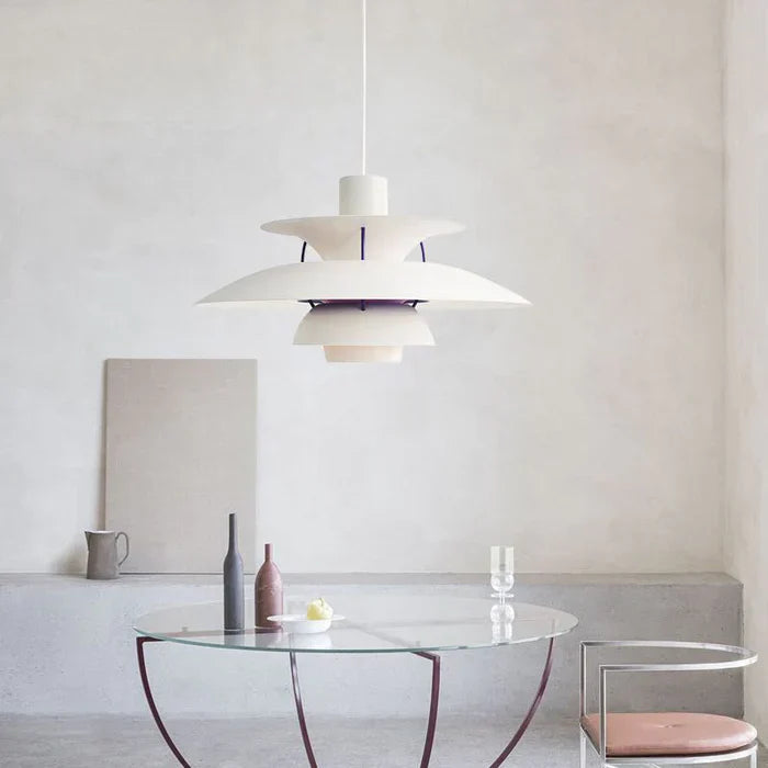 Modern LED Pendant Light with Colorful Metal Shade for Kitchen, Dining, or Living Room - Indoor Hanging Light Fixture 0