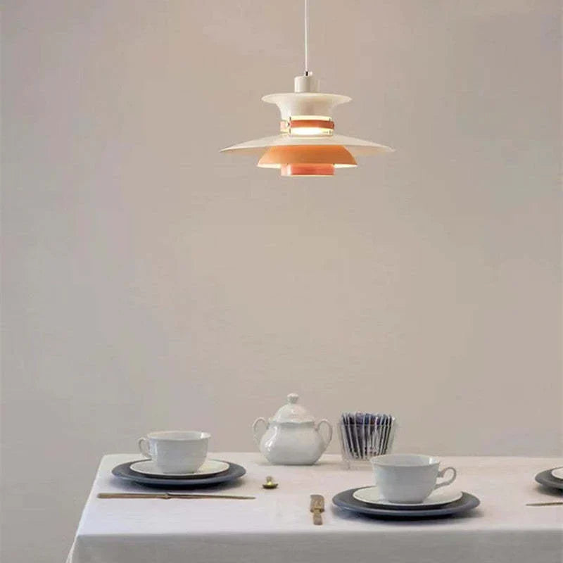 Modern LED Pendant Light with Colorful Metal Shade for Kitchen, Dining, or Living Room - Indoor Hanging Light Fixture 15