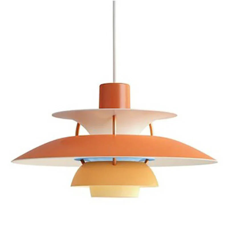 Modern LED Pendant Light with Colorful Metal Shade for Kitchen, Dining, or Living Room - Indoor Hanging Light Fixture 18