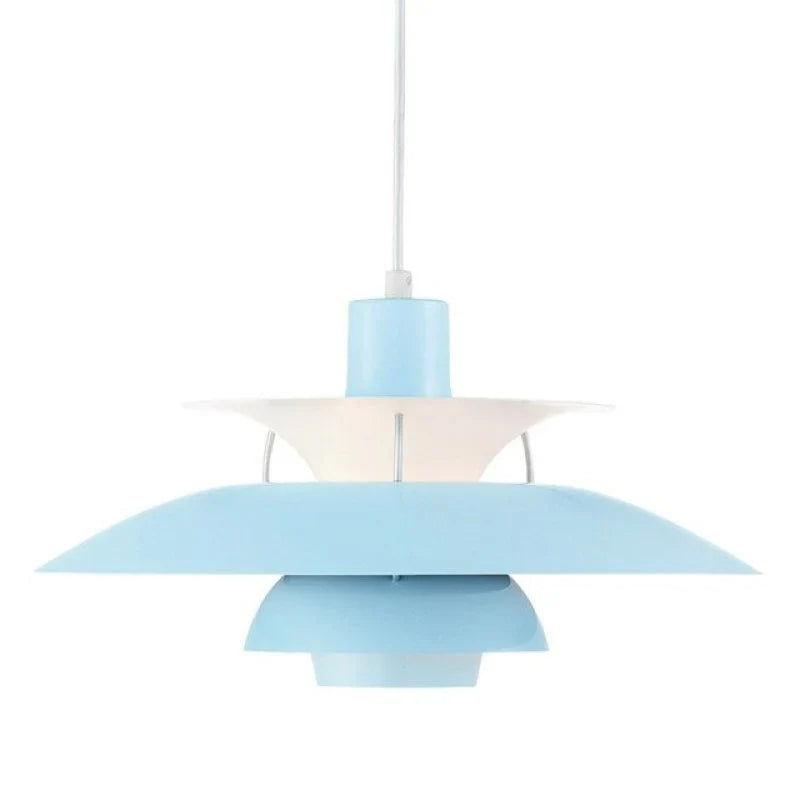 Modern LED Pendant Light with Colorful Metal Shade for Kitchen, Dining, or Living Room - Indoor Hanging Light Fixture 19