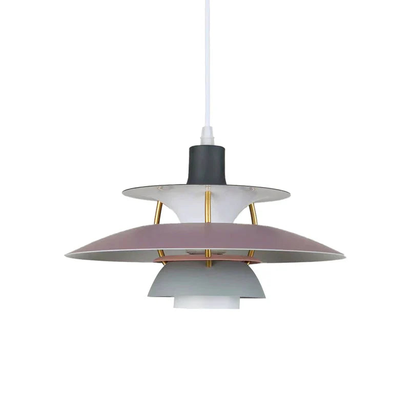 Modern LED Pendant Light with Colorful Metal Shade for Kitchen, Dining, or Living Room - Indoor Hanging Light Fixture 2