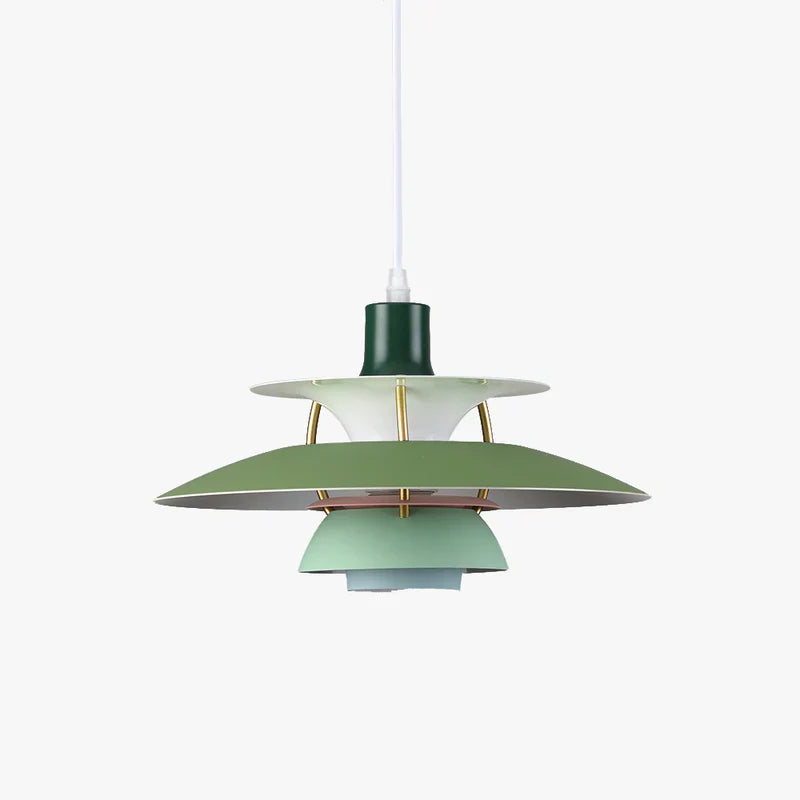 Modern LED Pendant Light with Colorful Metal Shade for Kitchen, Dining, or Living Room - Indoor Hanging Light Fixture 3