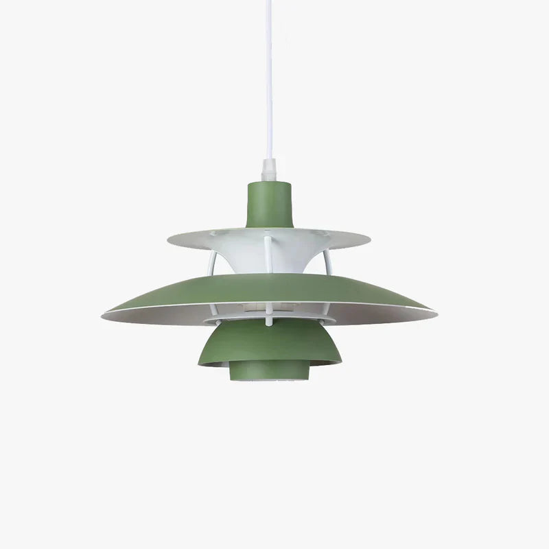 Modern LED Pendant Light with Colorful Metal Shade for Kitchen, Dining, or Living Room - Indoor Hanging Light Fixture 6
