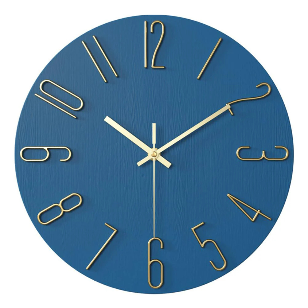 Modern Minimalist Wall Clock 30 cm – Silent Quartz Clock for Living Room Decor 0