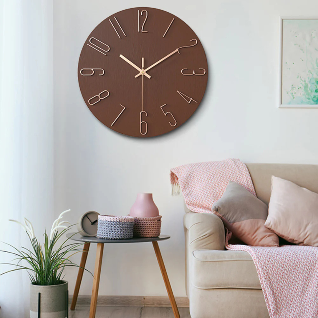 Modern Minimalist Wall Clock 30 cm – Silent Quartz Clock for Living Room Decor 1