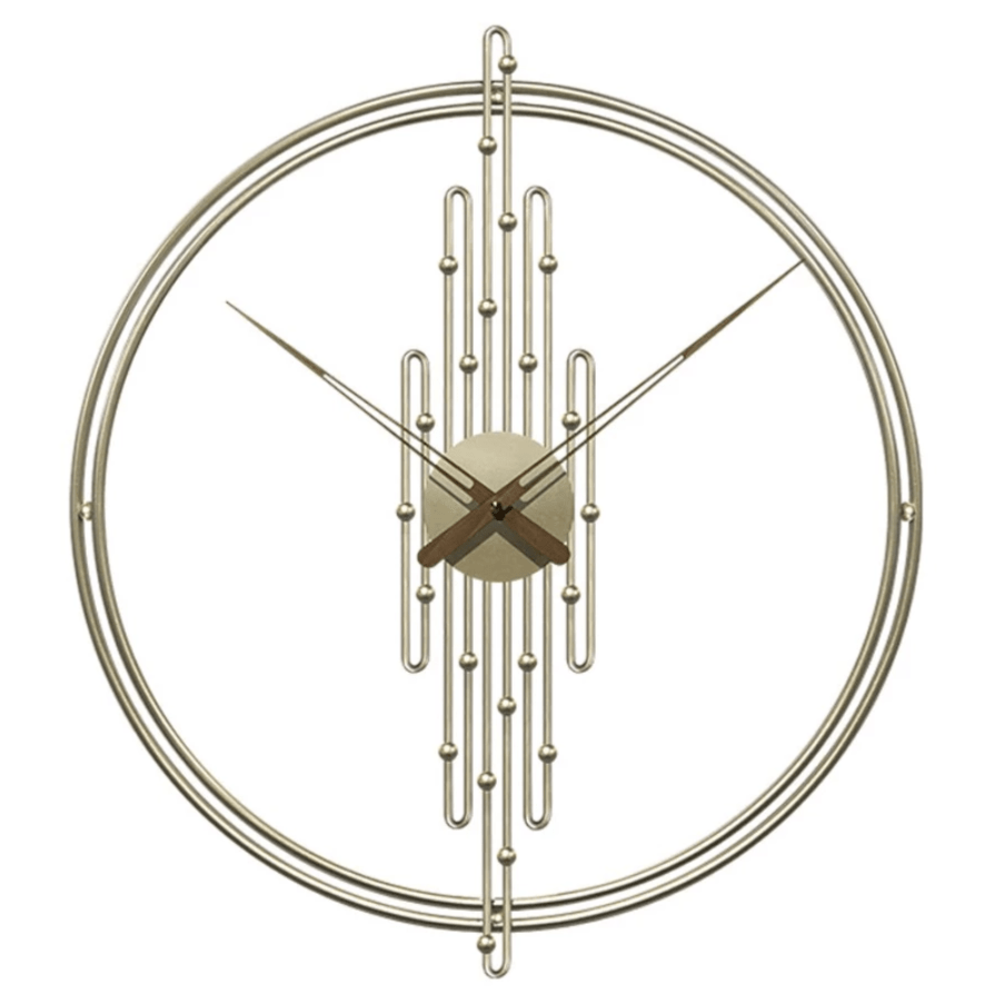 Modern Minimalist Wall Clock with Brushed Gold Finish – 50 cm Diameter, Silent Sweep Decor for Home and Office 0
