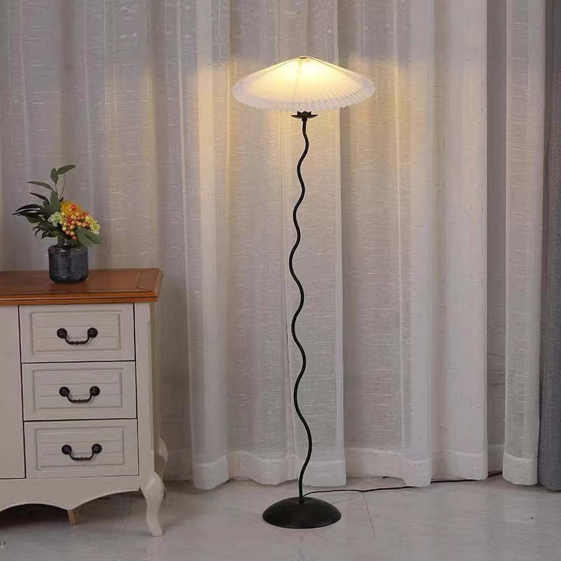 Modern Mushroom Fabric LED Floor Lamp for Bedroom and Living Room – Adjustable Height, Warm Light 3