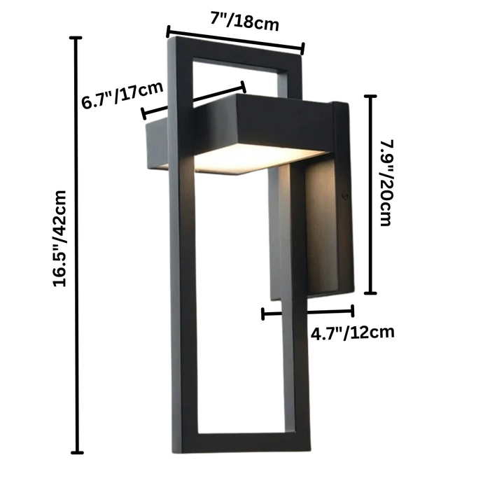 Modern Outdoor Wall Lamp – Stylish Exterior Wall Light with Integrated LED for Patios and Gardens 7