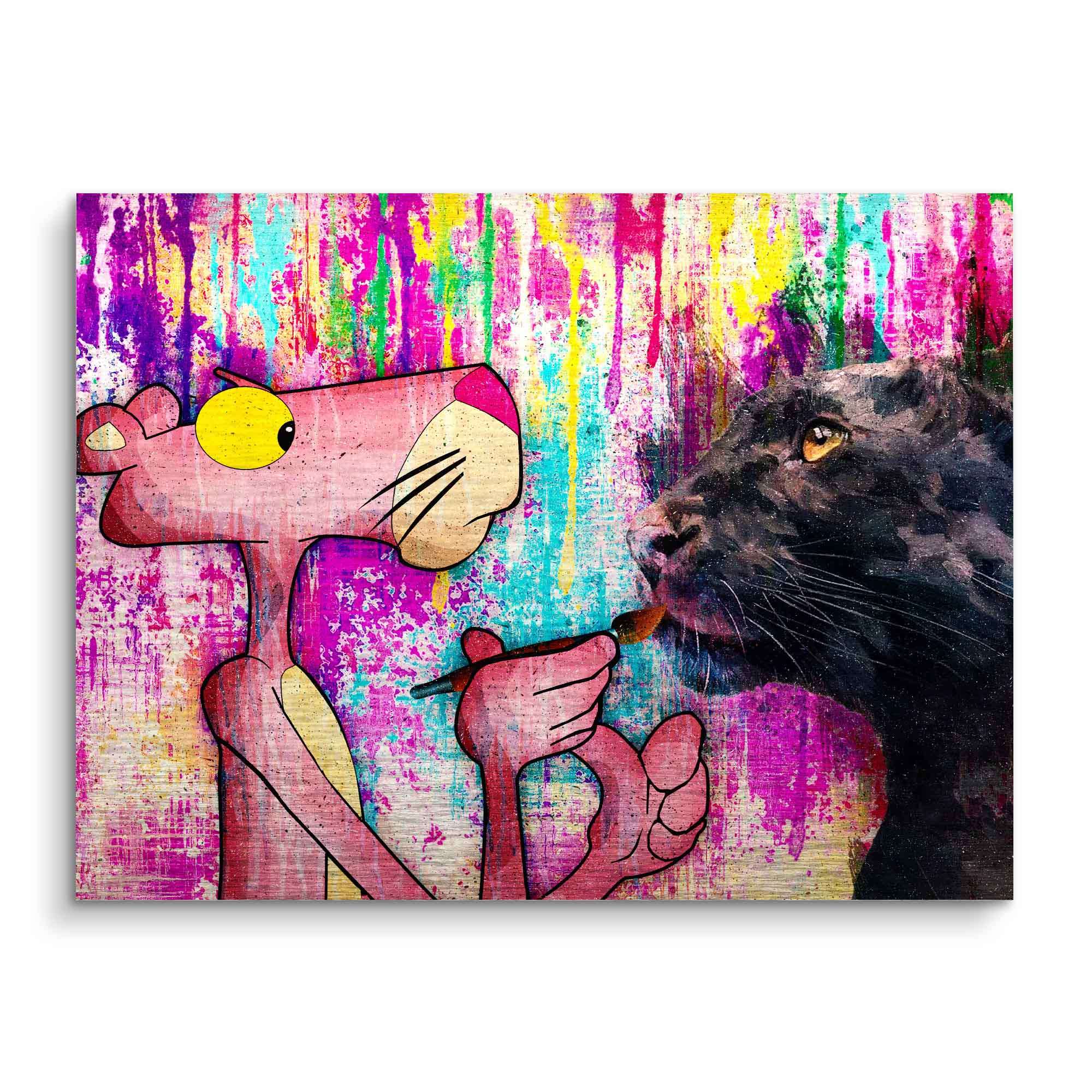 Modern Pink Panther Art Print – High-Quality Wall Decor with Impressive Detail and Longevity, Ready to Hang 1