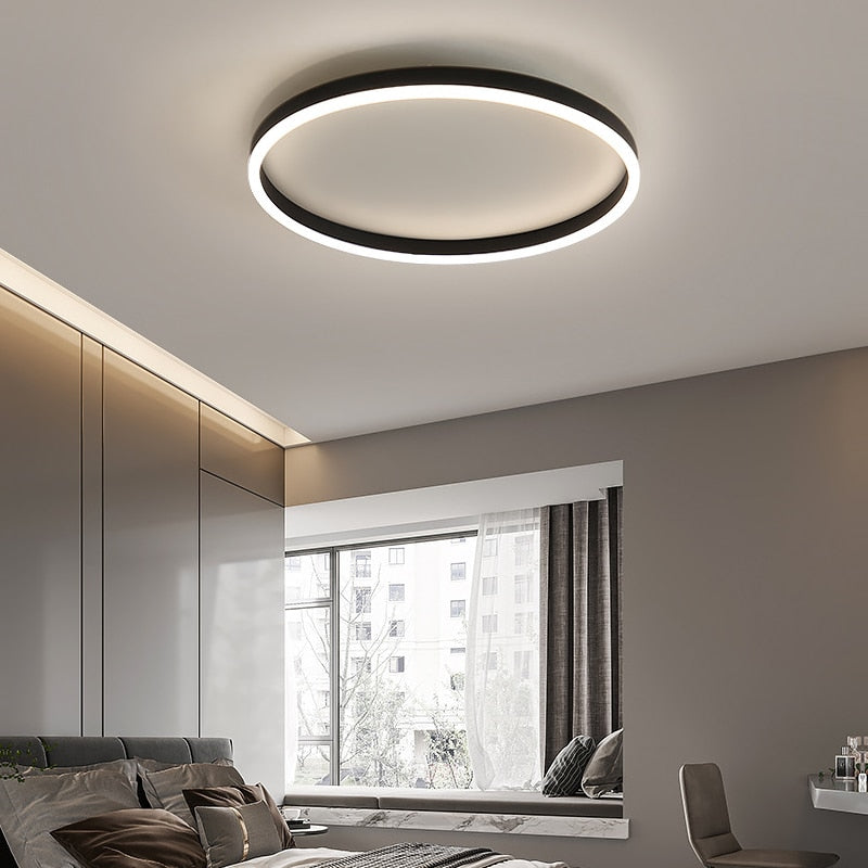 Modern Round LED Ceiling Light Fixture - Energy Efficient, Dimmable, 50,000-Hour Lifetime, Suitable for Living Room, Bedroom, Kitchen 4