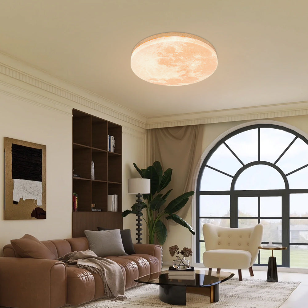 Modern Round LED Ceiling Light Fixture – Minimalist Design with Soft Warm Glow, Energy Efficient Flush Mount Ceiling Light 4
