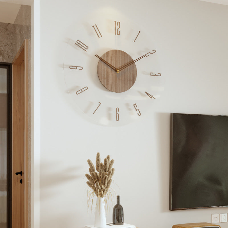 Modern Wall Clock Decor – 14 Inch Silent Solid Wood Design for Elegant Home Aesthetic 5