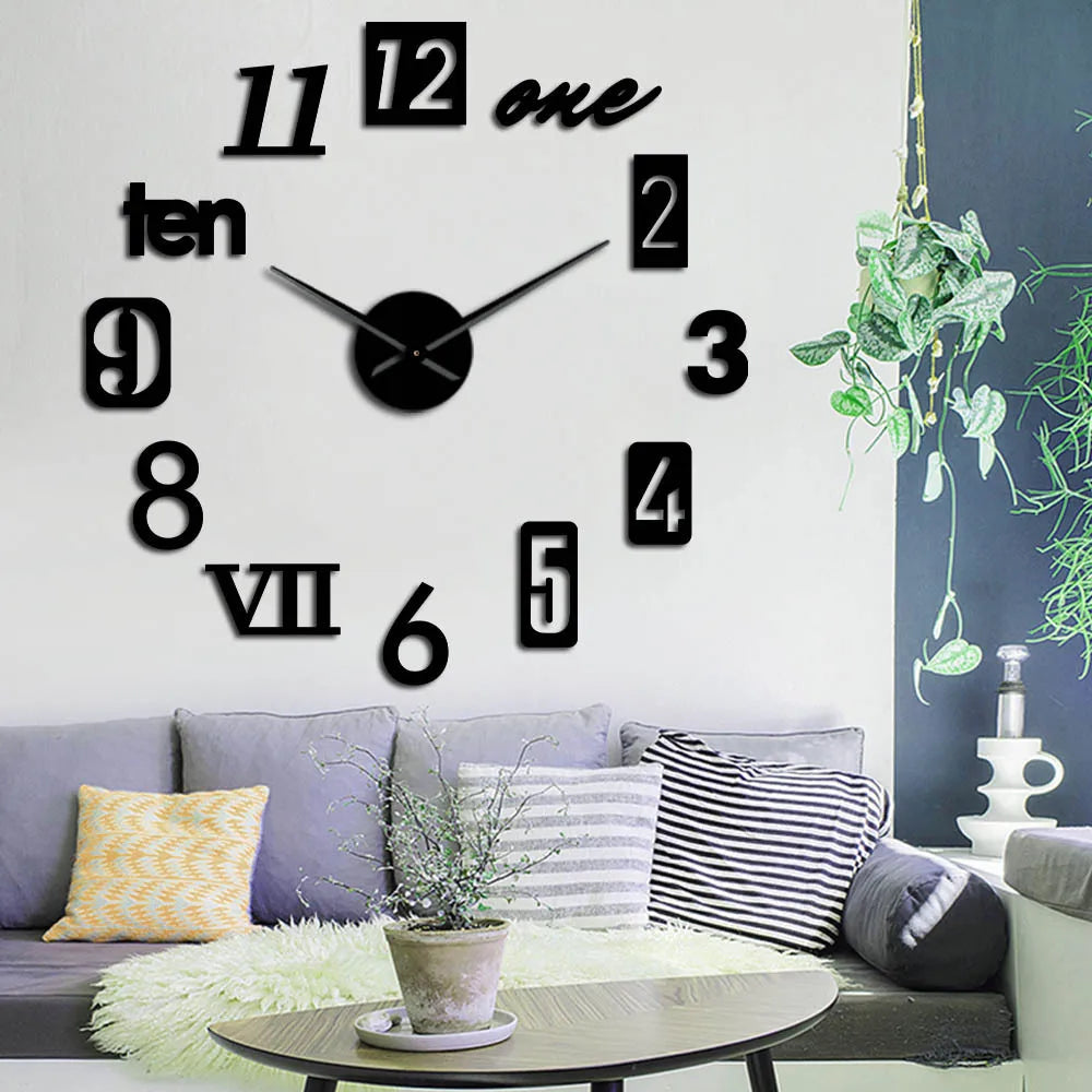 Modern Wall Clock Decor – Original Design Stylish Timepiece for Home and Office, Silent Quartz Mechanism 1