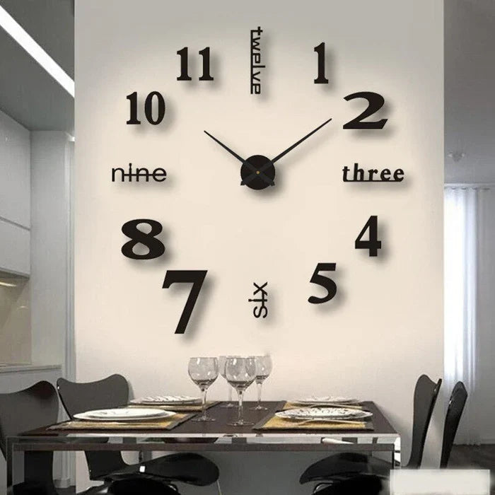 Modern Wall Clock Decor – Original Design Stylish Timepiece for Home and Office, Silent Quartz Mechanism 12