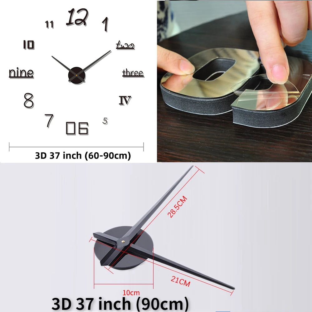 Modern Wall Clock Decor – Original Design Stylish Timepiece for Home and Office, Silent Quartz Mechanism 3