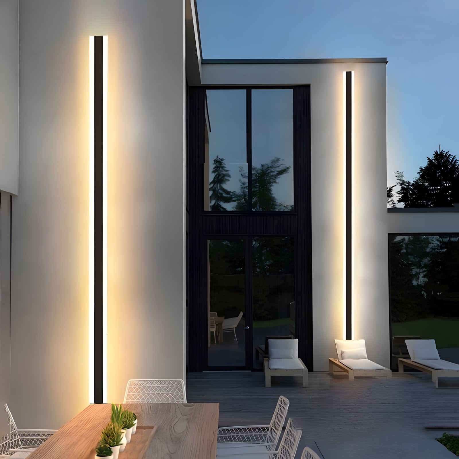 Modern Waterproof Black Outdoor Wall Light – IP65 LED Fixture with Dimmable Options for Patios and Gardens 0