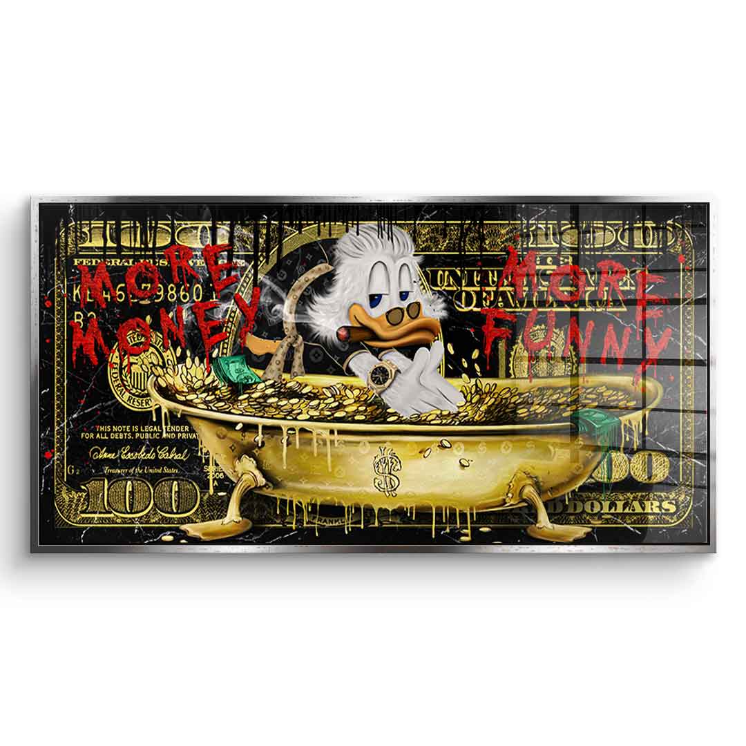 More Money Duck Wall Art – Premium Acrylic Glass Framed Art, Ready to Hang, Handmade in Germany, UV-Resistant Decor 6