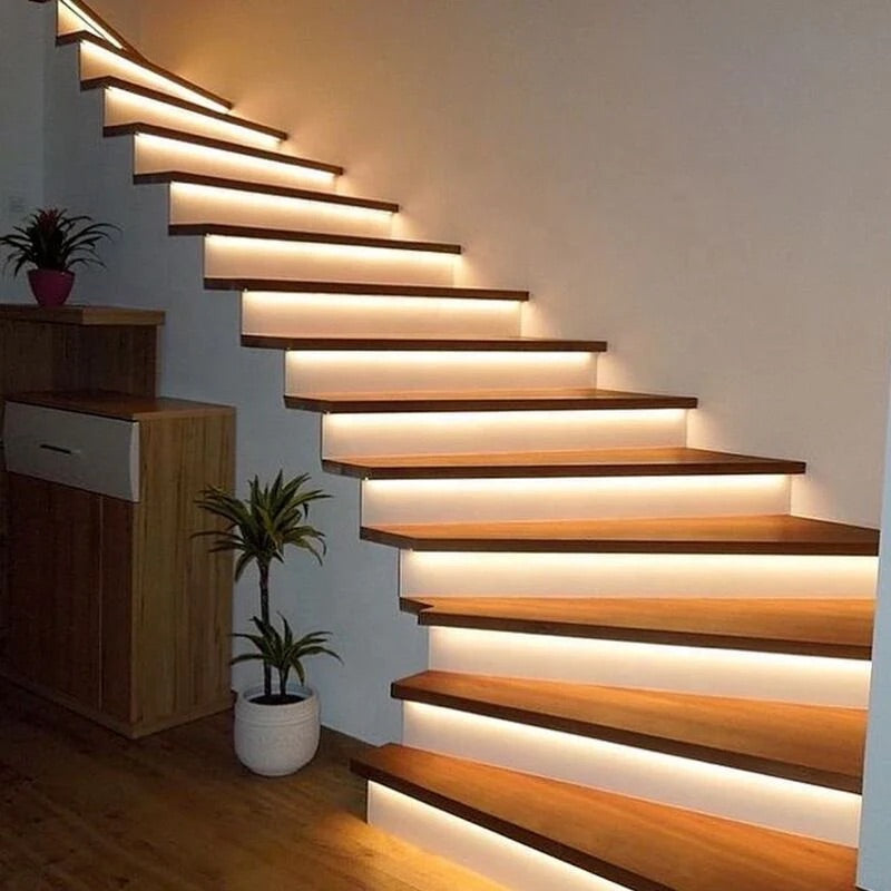 Motion Sensor LED Stair Lights Indoor – Low Voltage 12V-24V, Flexible Installation, High Brightness for Safety and Style 1