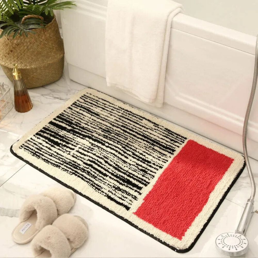Non-Slip Abstract Bath Mat – Soft Microfiber Bathroom Rug, Machine Washable, Multiple Sizes Available 1