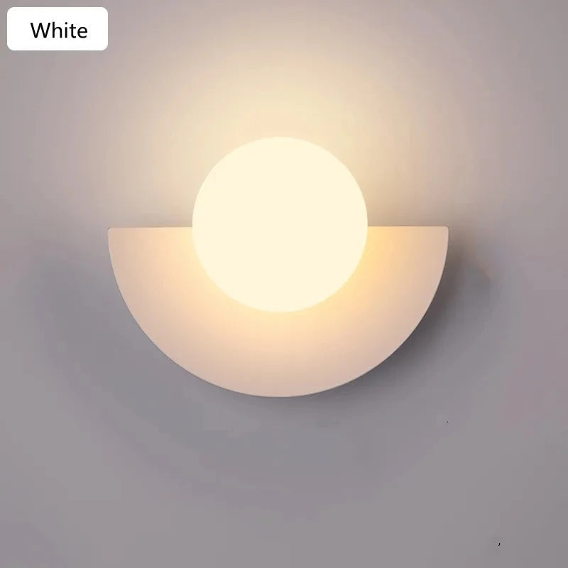 Nordic Design Colorful Wall Sconce with LED Light and Touch Switch – Modern Halfmoon Wall Lamp 8