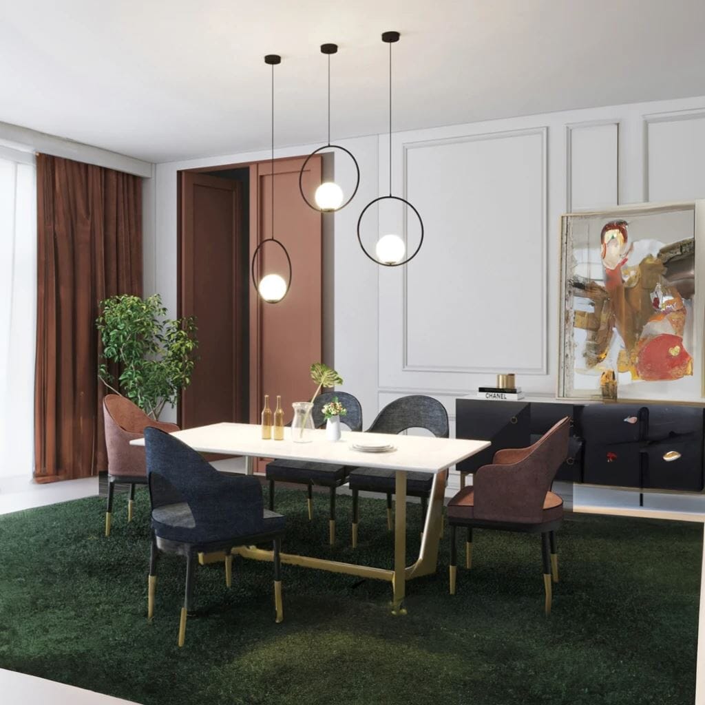 Nordic Style Glass Pendant Light Fixture – Artistic Metal and Glass Design for Kitchen Pendant Lighting 10