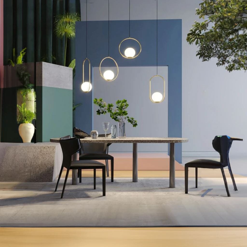 Nordic Style Glass Pendant Light Fixture – Artistic Metal and Glass Design for Kitchen Pendant Lighting 3