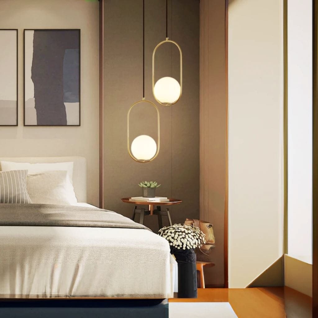 Nordic Style Glass Pendant Light Fixture – Artistic Metal and Glass Design for Kitchen Pendant Lighting 4