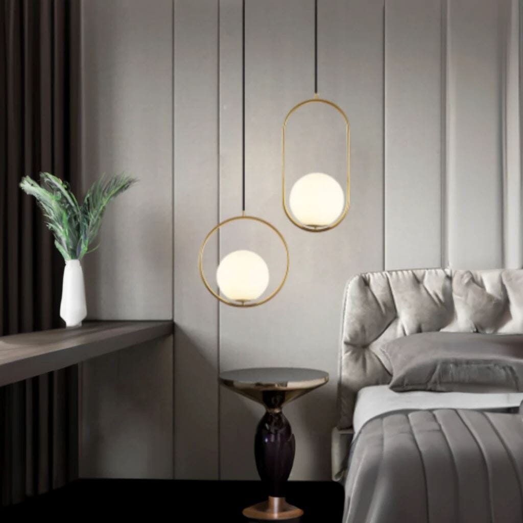 Nordic Style Glass Pendant Light Fixture – Artistic Metal and Glass Design for Kitchen Pendant Lighting 7