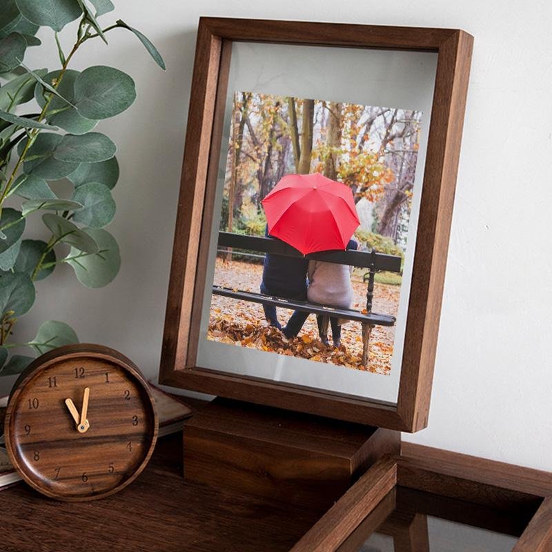 Nut Brown Picture Frame 10 x 15 cm – Elegant Wall Hanging and Tabletop Photo Frame in Natural Wood 6