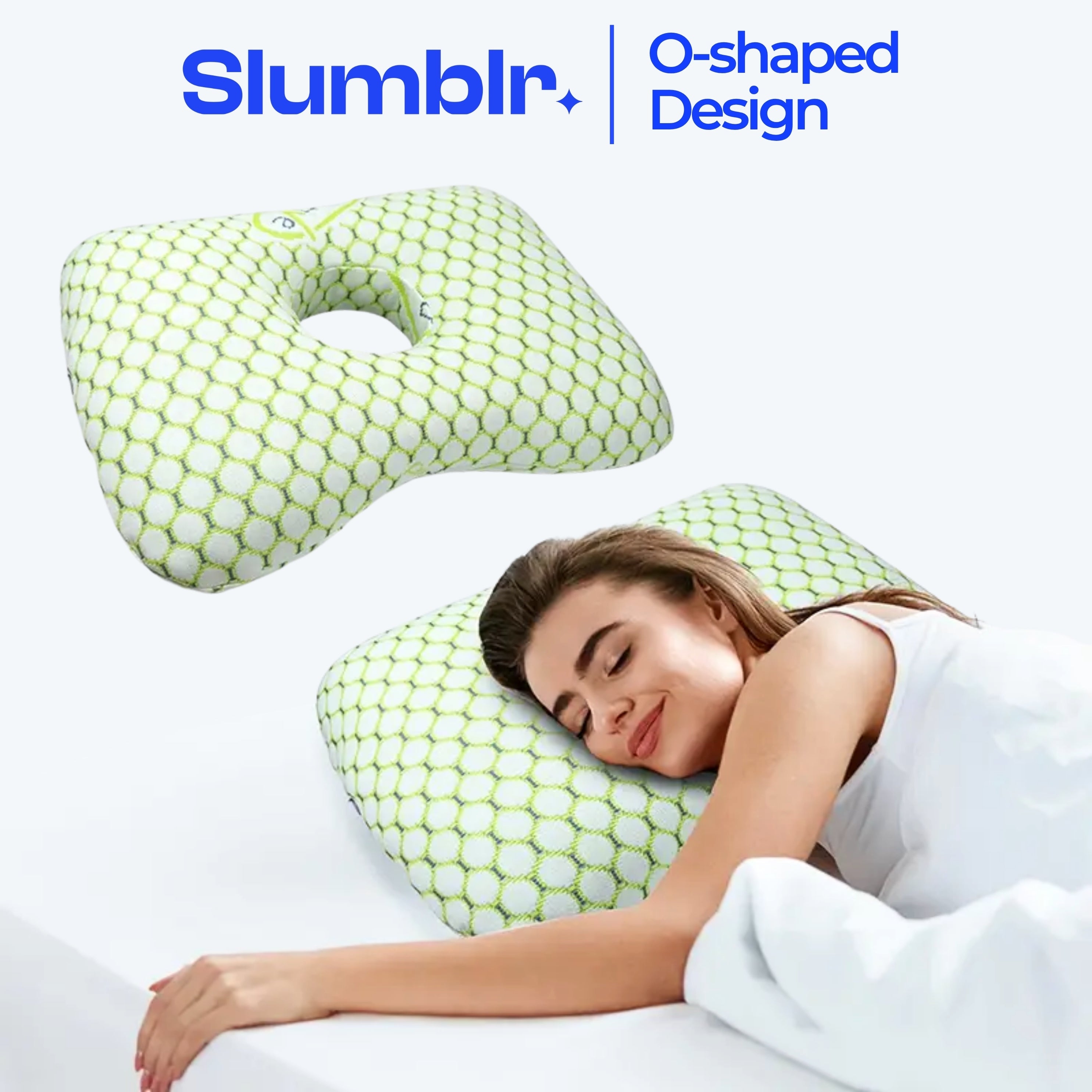 O-Shaped Ear Pillow for Side Sleepers – Soft Cotton Design with Unique Ear Hole for Comfort and Pressure Relief 1