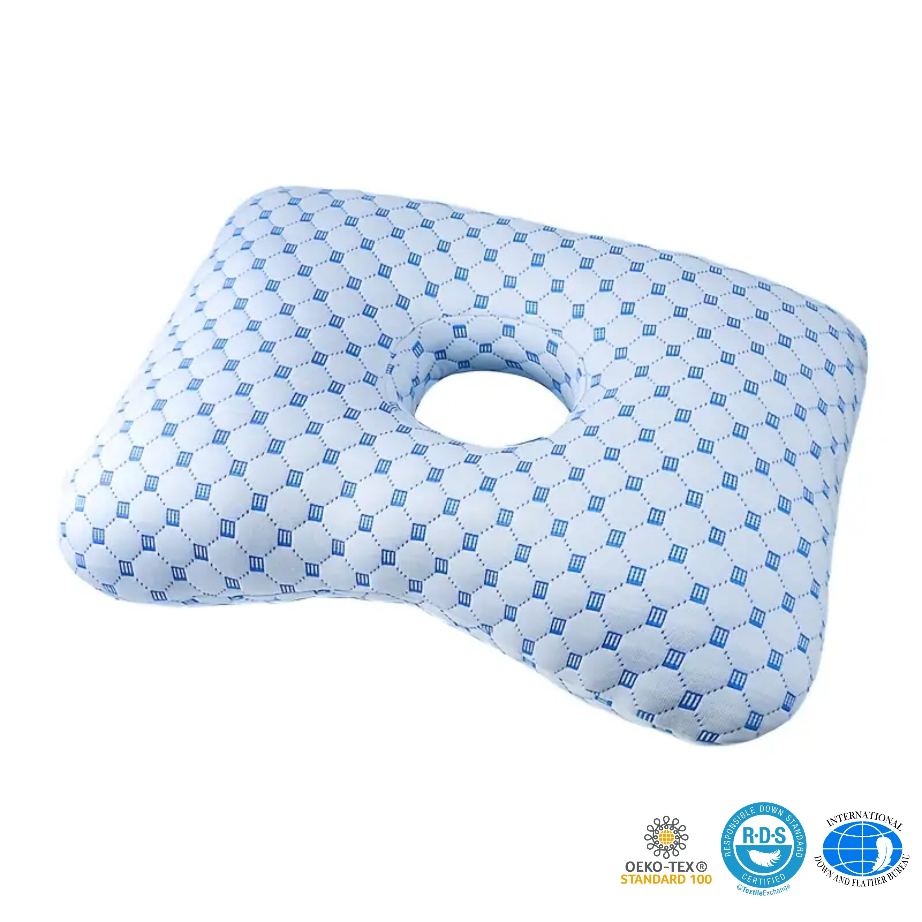 O-Shaped Ear Pillow for Side Sleepers – Soft Cotton Design with Unique Ear Hole for Comfort and Pressure Relief 13