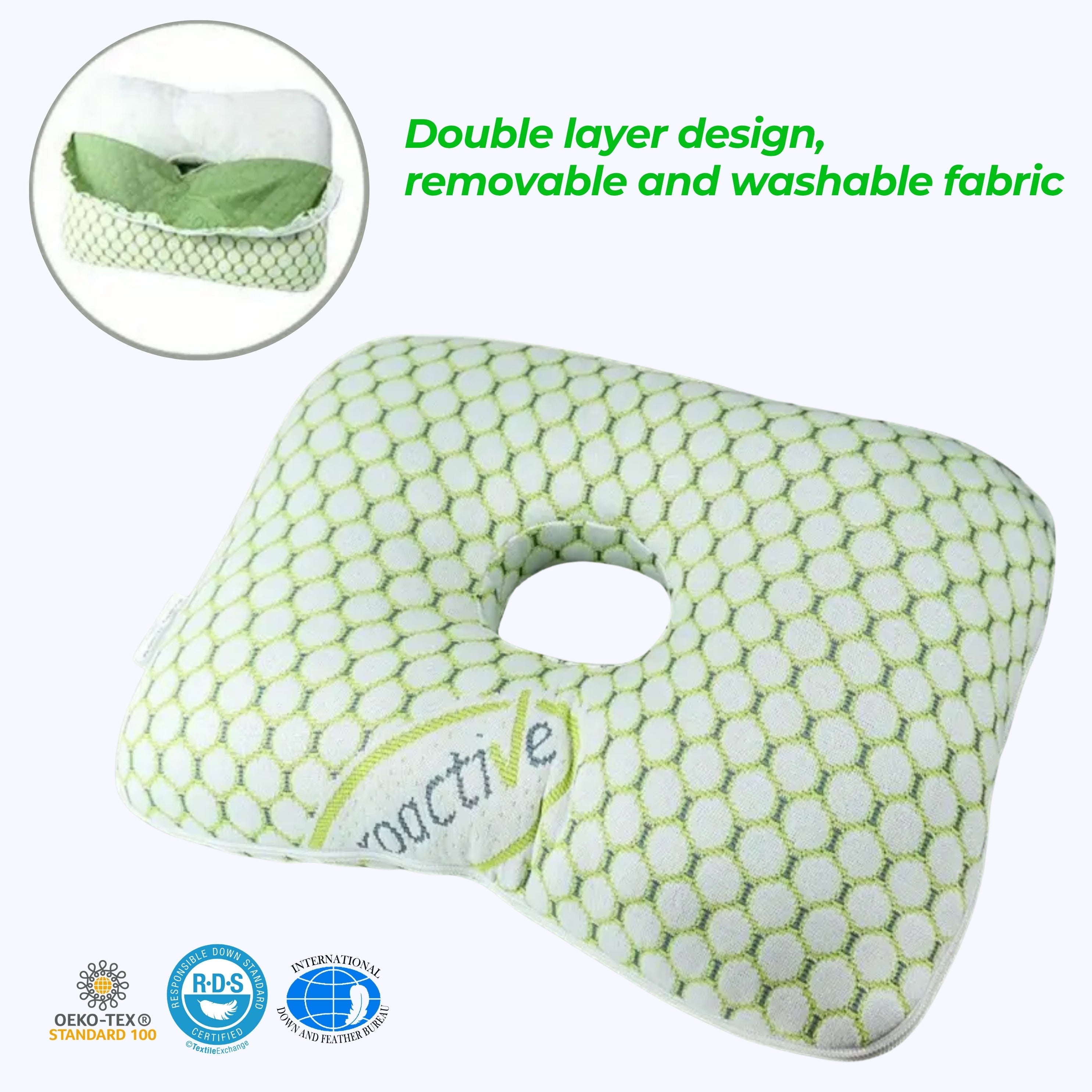 O-Shaped Ear Pillow for Side Sleepers – Soft Cotton Design with Unique Ear Hole for Comfort and Pressure Relief 6
