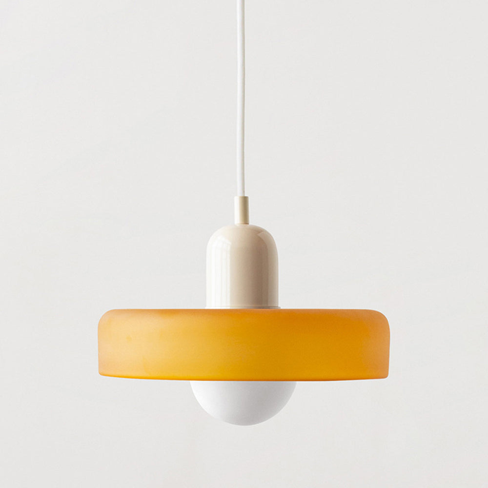 Bauhaus Glass Pendant Light – Colorful Design – Retro Ceiling Lamp