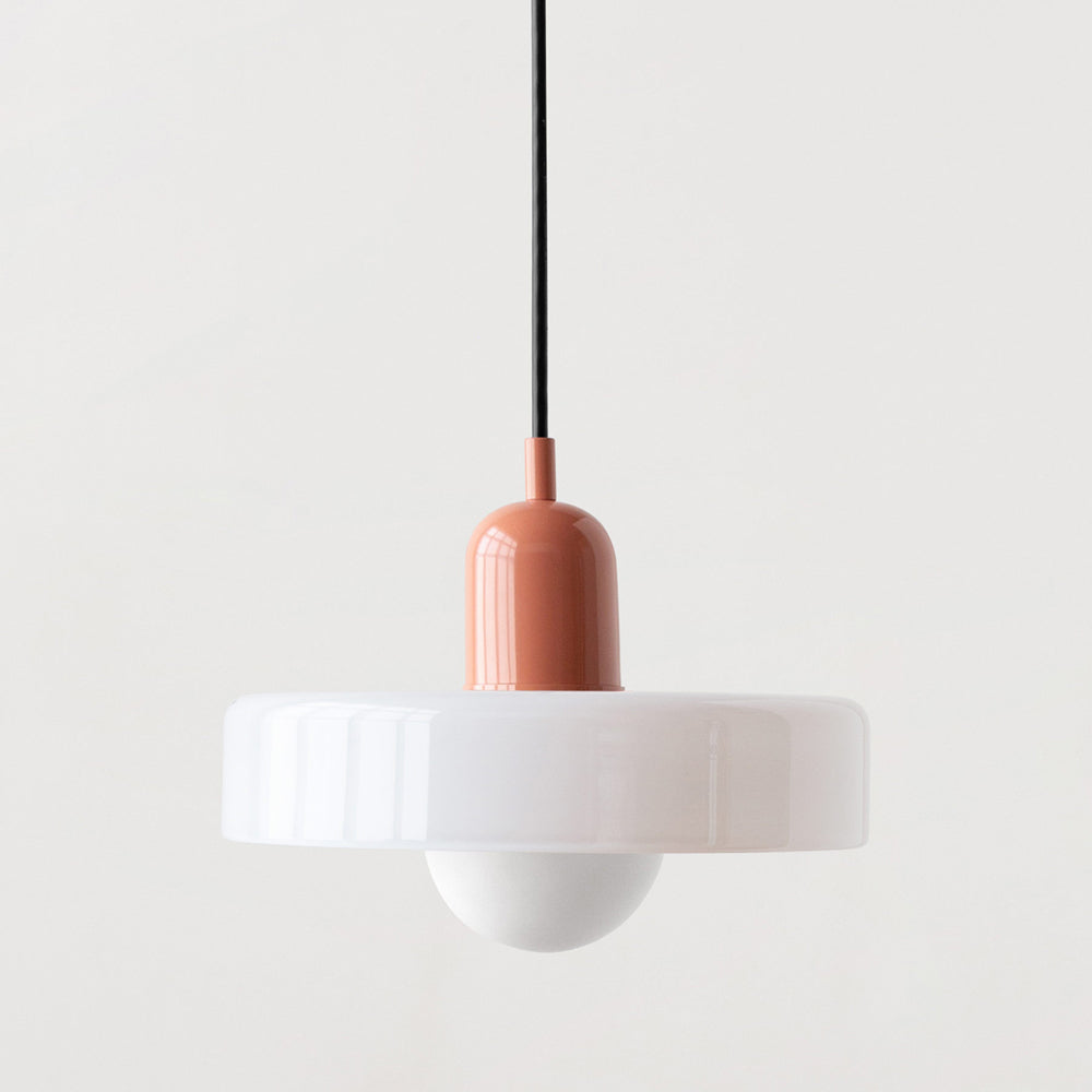 Bauhaus Glass Pendant Light – Colorful Design – Retro Ceiling Lamp