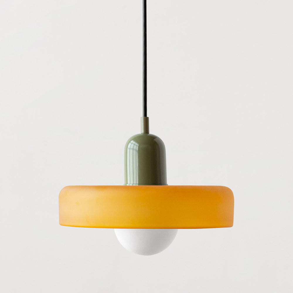 Bauhaus Glass Pendant Light – Colorful Design – Retro Ceiling Lamp