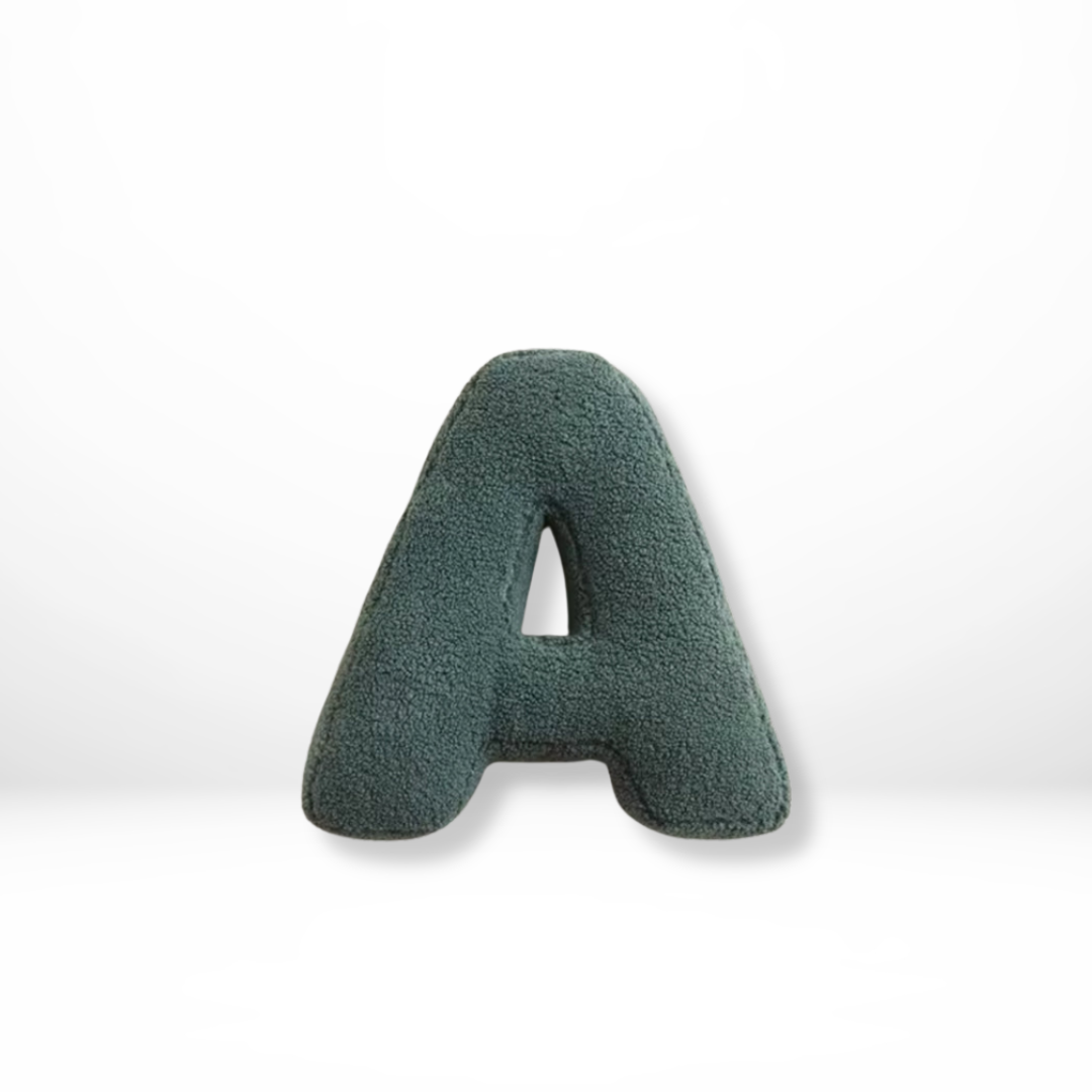 Personalized Velvet Decorative Cushion Cover - Soft Alphabet Pillow for Couch and Home Decor 0
