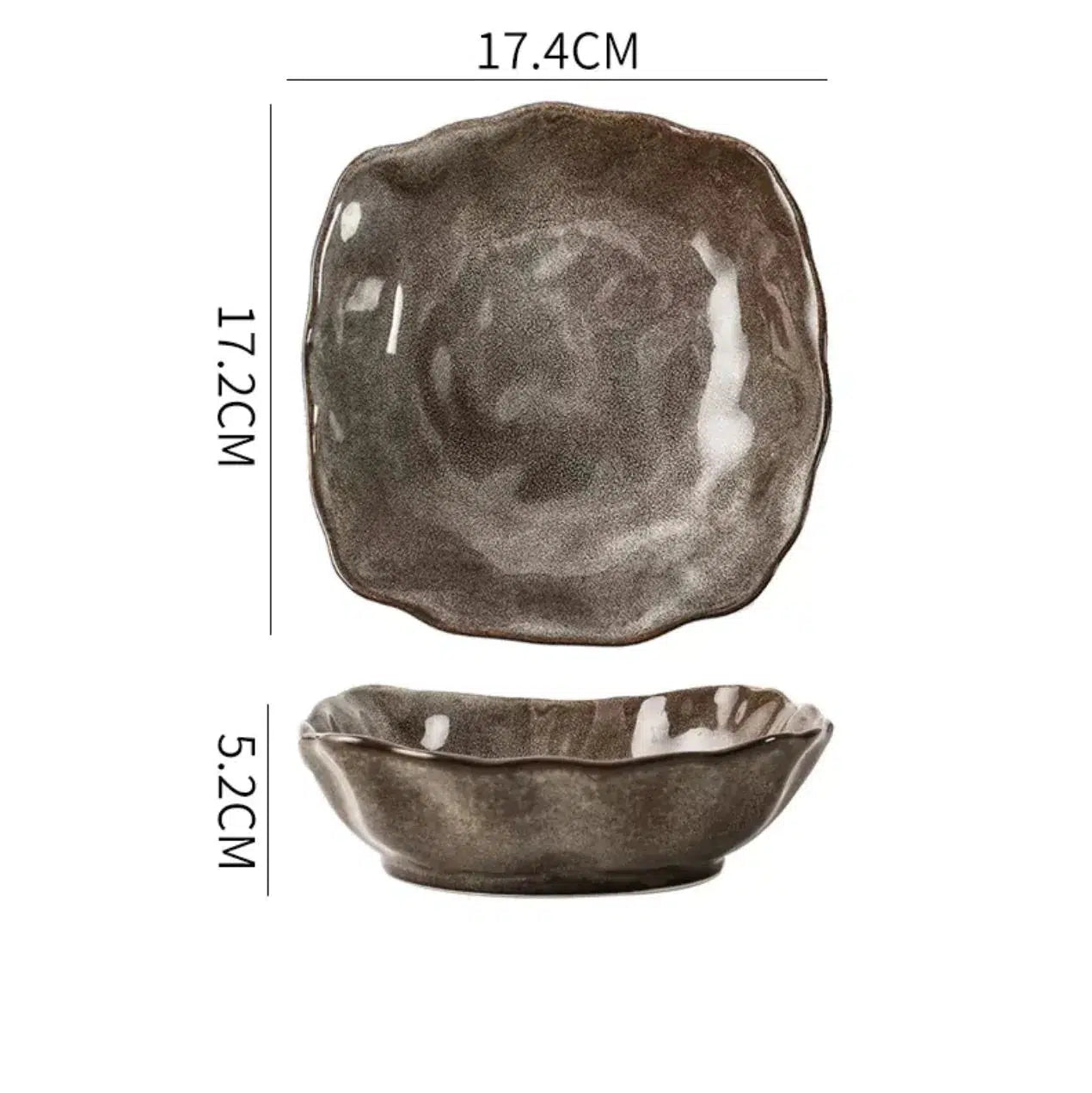 Porcelain Dinnerware Set with Irregular Stone Grain Design – Durable and Microwave Safe Tableware for Elegant Dining 13