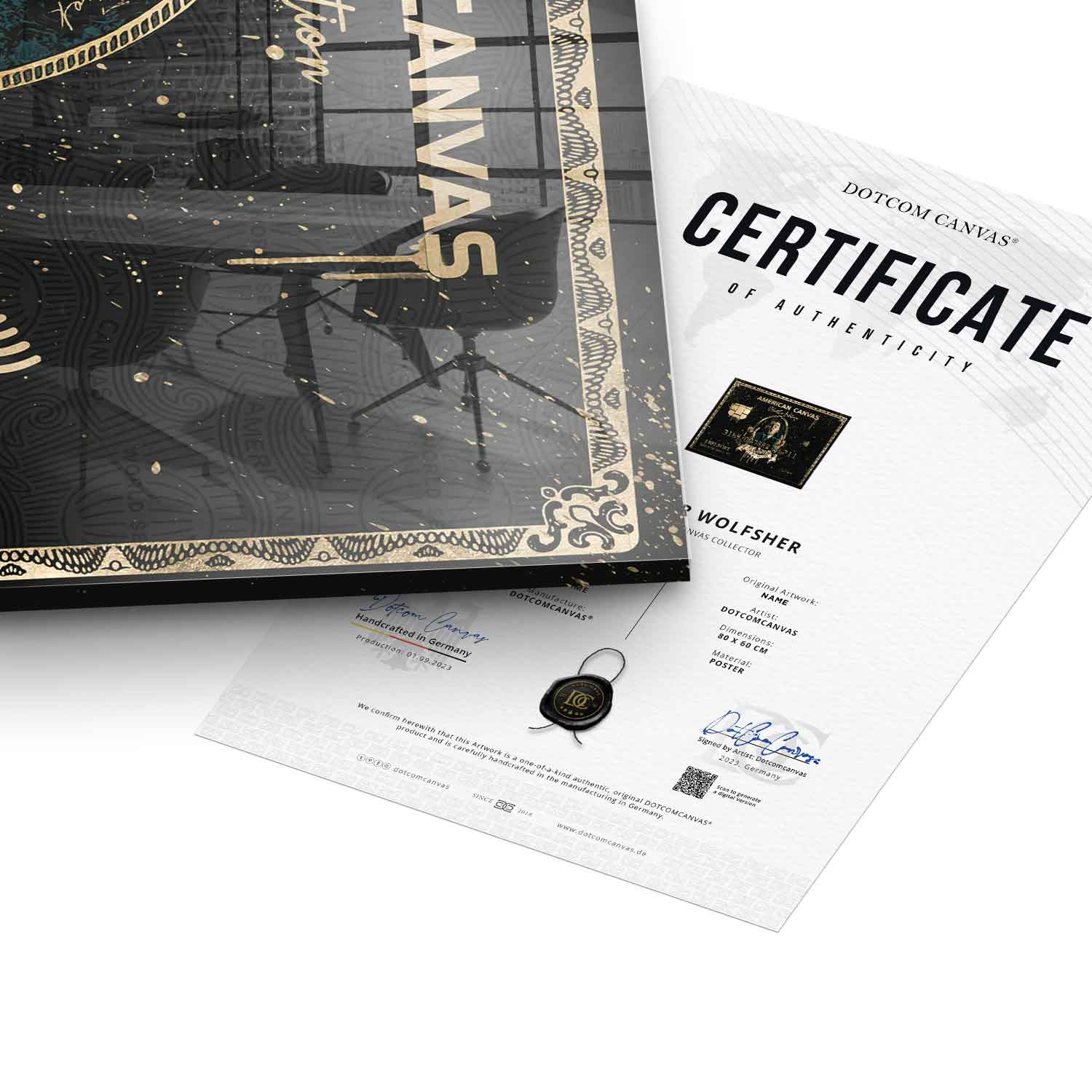 Premium Acrylic Glass Wall Art - Royal American Canvas Motif, Ready to Hang Large Framed Decor for Stunning Home Decoration 5