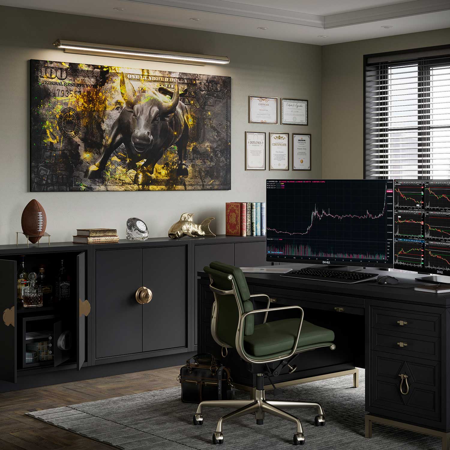 Premium Black Bull Canvas Wall Art – Ready to Hang, UV-Resistant, Handmade in Germany, Custom Sizes Available 5