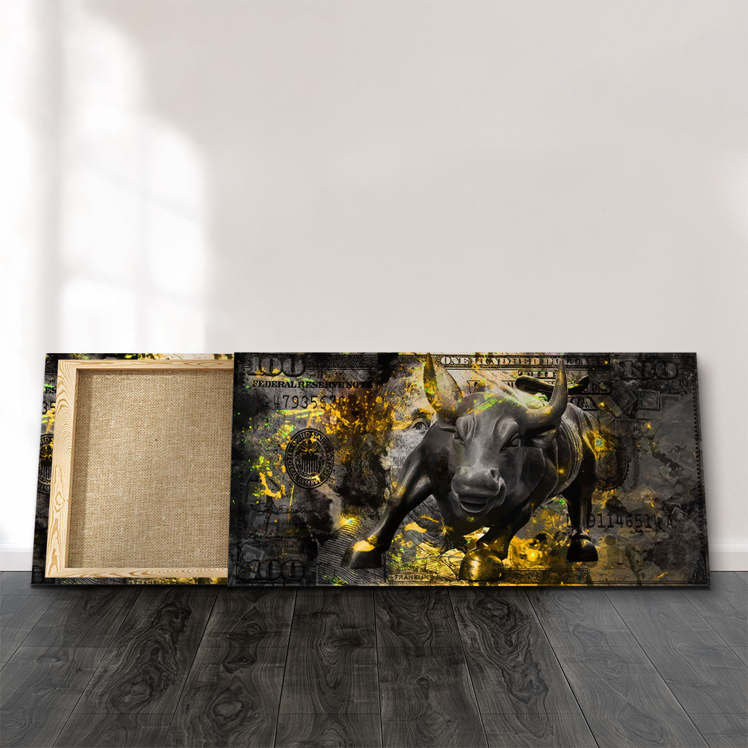 Premium Black Bull Canvas Wall Art – Ready to Hang, UV-Resistant, Handmade in Germany, Custom Sizes Available 6