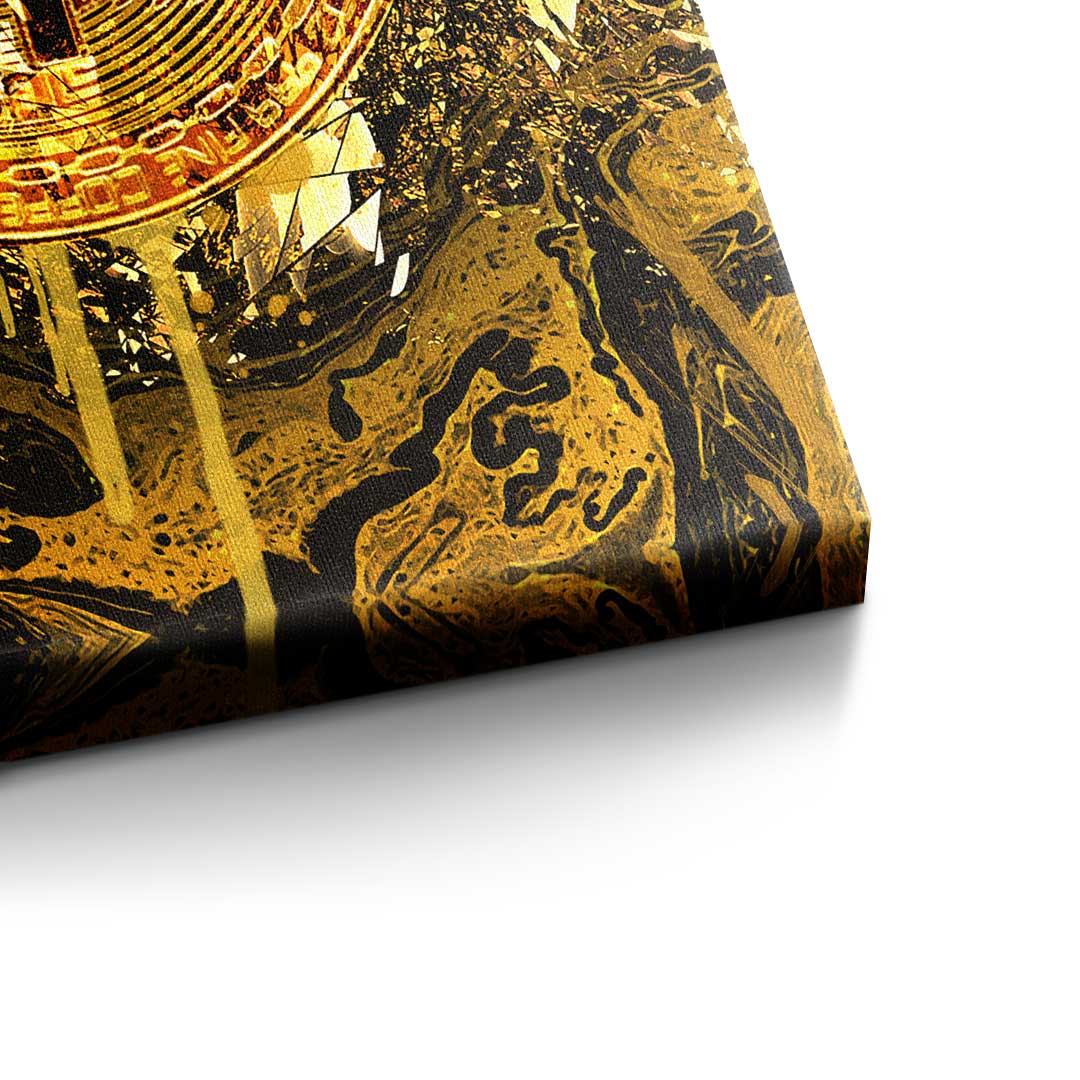 Premium Canvas Prints - Goldrush Bitcoin Motif, Ready to Hang Canvas Wall Art, Handcrafted in Germany 5