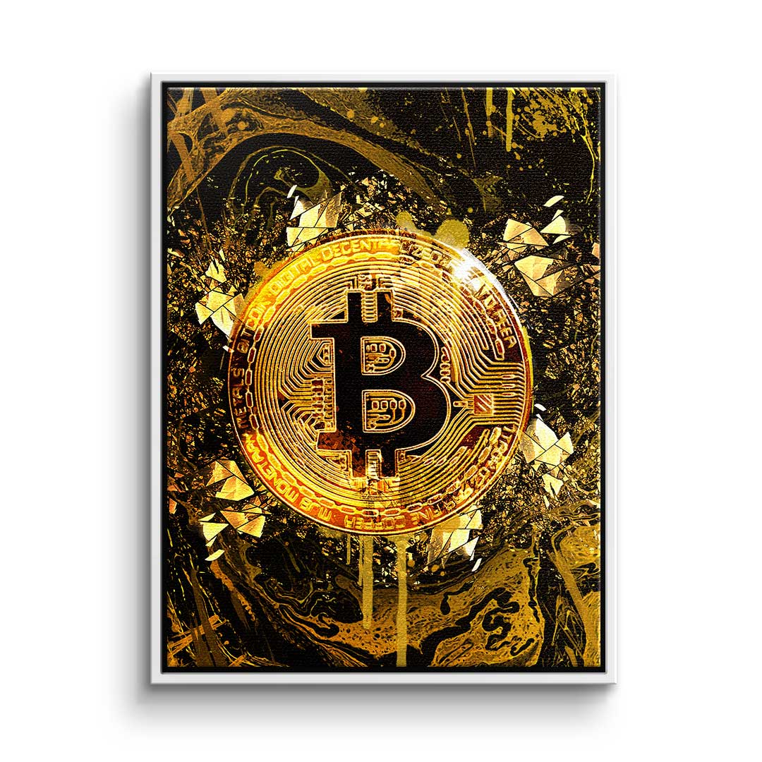 Premium Canvas Prints - Goldrush Bitcoin Motif, Ready to Hang Canvas Wall Art, Handcrafted in Germany 6