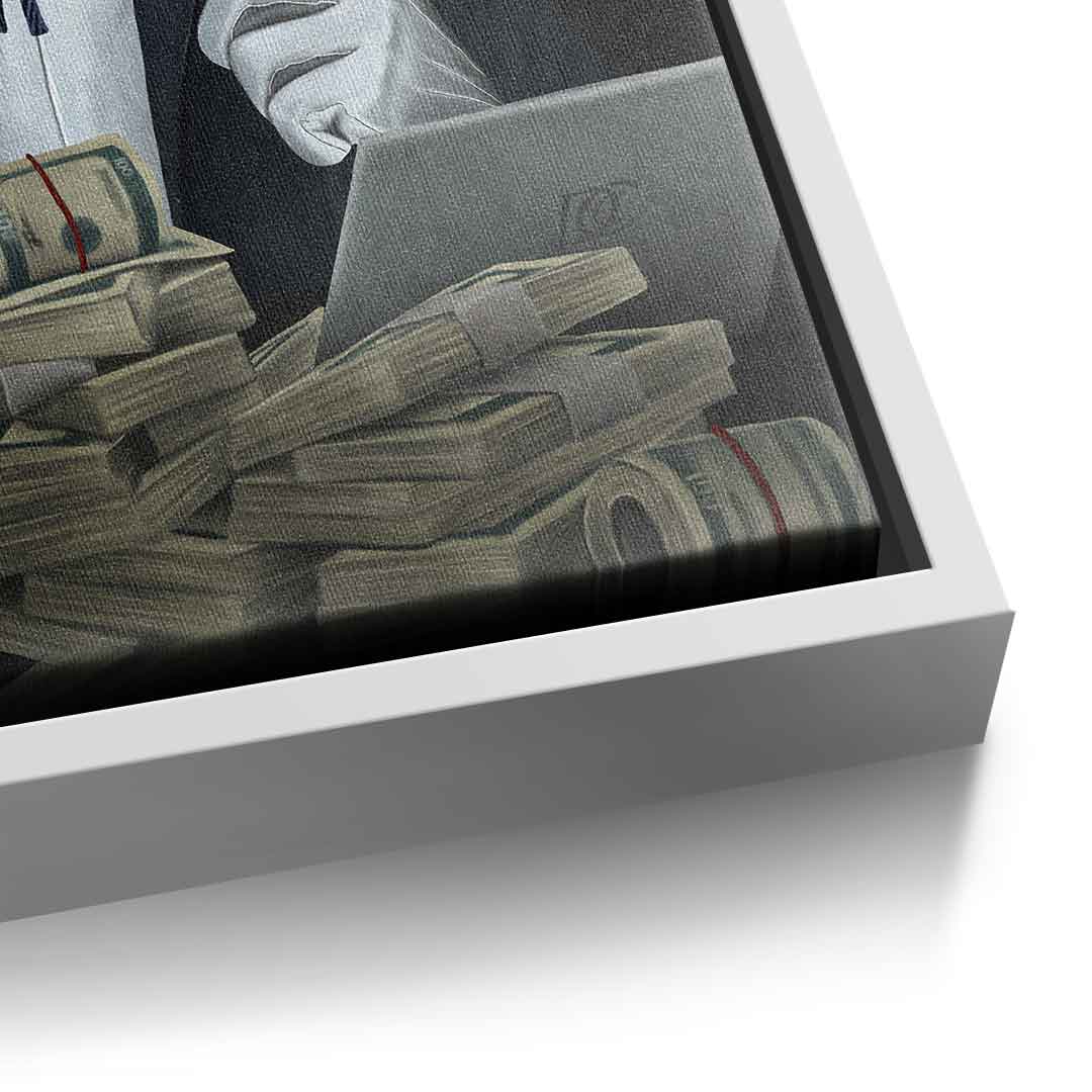 Premium Canvas Wall Art - Billionaire Duck Motif, Handmade in Germany, Ready to Hang, UV-Resistant 8