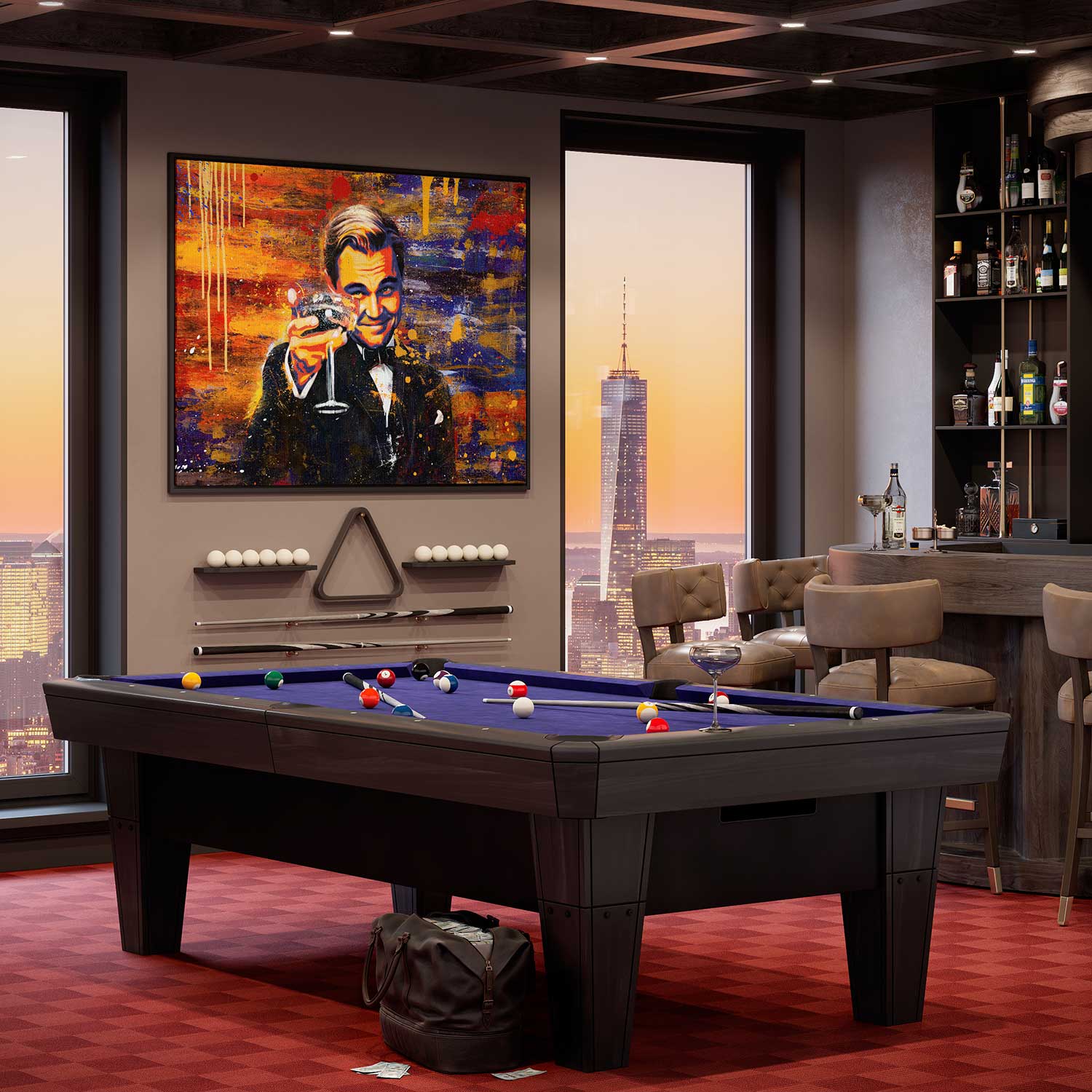 Premium Canvas Wall Art - Chapeau Motif, Ready to Hang, Handmade in Germany with Certificate of Authenticity 3